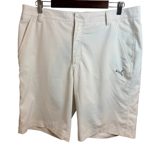 Puma White Athletic Dry Cell Wicking Performance Shorts | Sz 36 - Picture 1 of 9